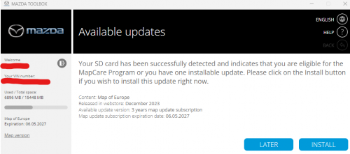 Mazda Europe BJM766EZ1W Sat Nav SD card 2024 photo review