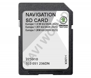 Skoda 5L0051236DN Europe Sat Nav SD card Amundsen MIB2 2024