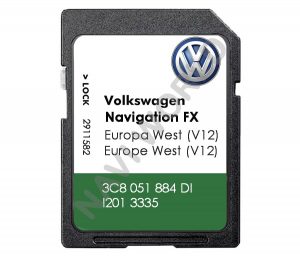 Volkswagen 3C8051884DI Sat Nav SD card RNS 310 West Europe 2020