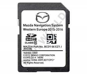 Mazda Europe BCD166EZ1J Denso Sat Nav SD card 2016