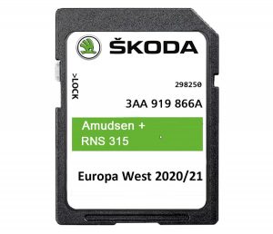 Skoda Amundsen + / RNS315 Sat Nav SD Card V12 2021